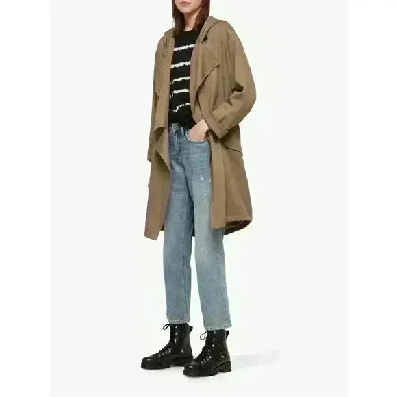 All saints bexley‎ Parker hooded lightweight jacket XS oversized fits up to XL - Picture 2 of 13